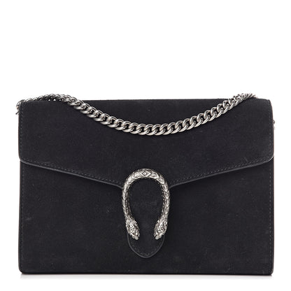 Gucci Suede Mini Dionysus Chain Wallet Black 1 of 9