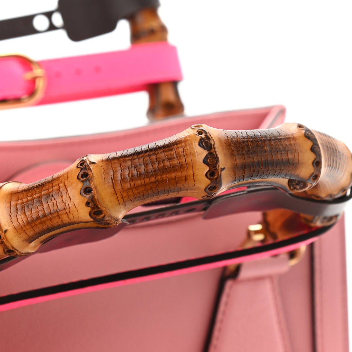 Wonka Grain Calfskin Mini Diana Tote Bag Wild Rose Fuxia Fluo