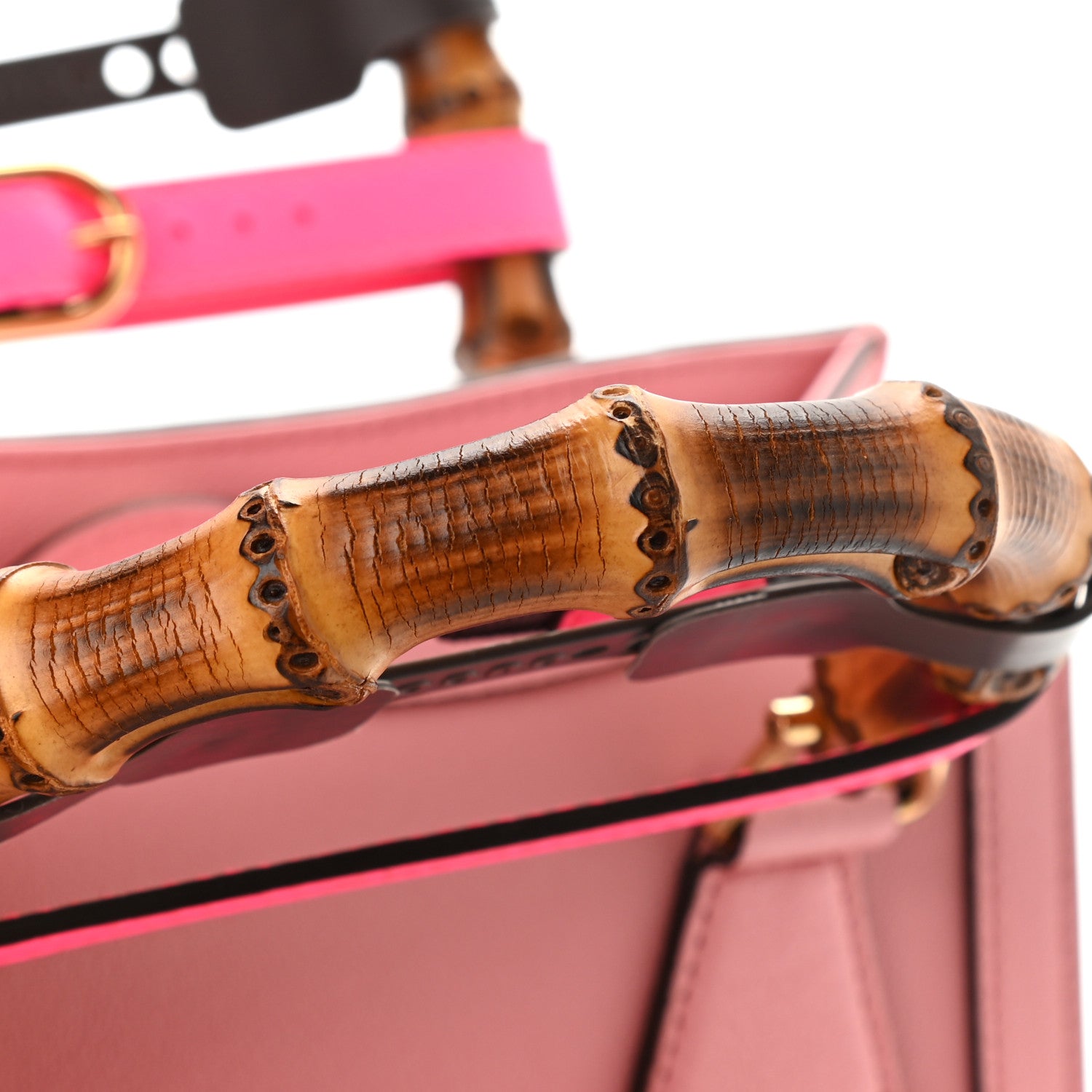 Gucci Wonka Grain Calfskin Mini Diana Tote Bag Wild Rose Fuxia Fluo 11 of 12