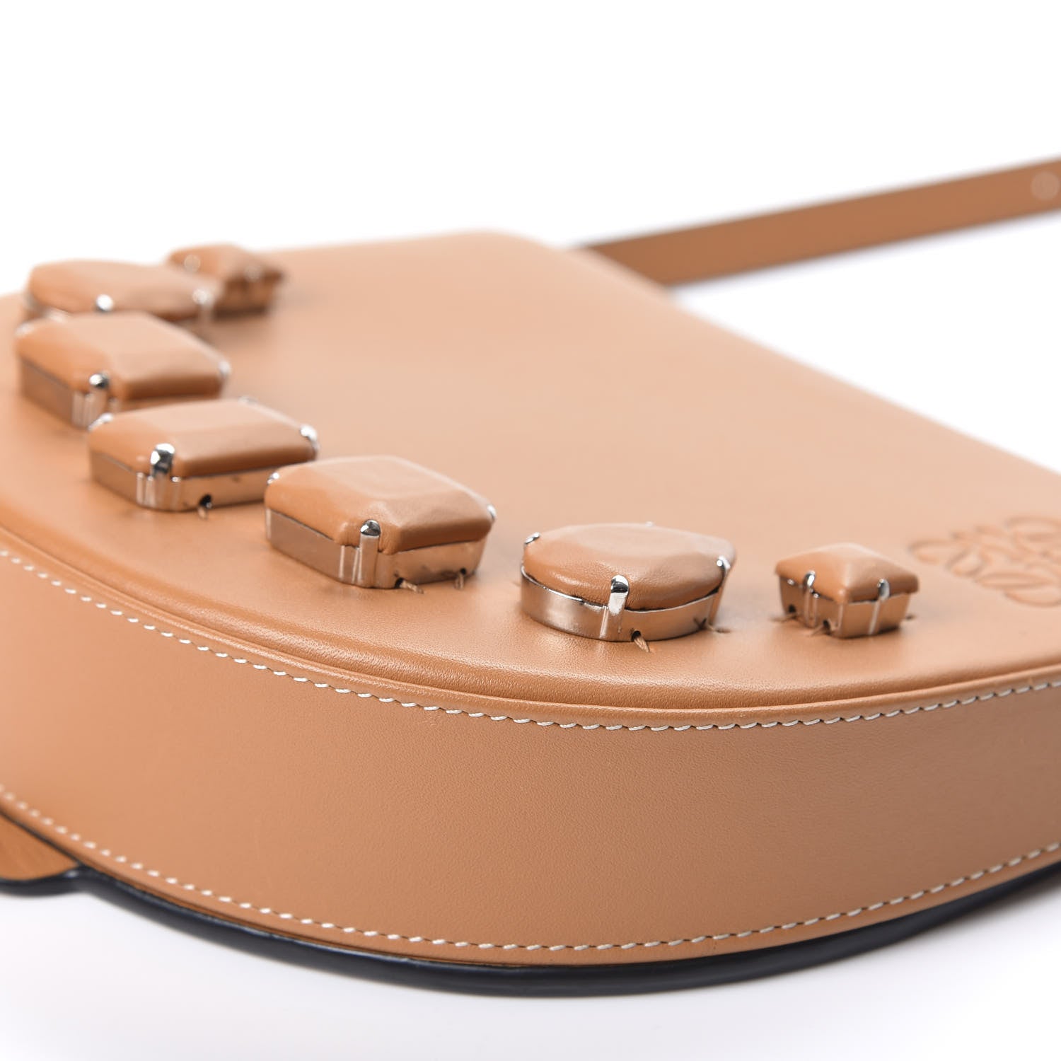 Loewe Soft Calfskin Heel Mini Saddle Bag Amber 6 of 9