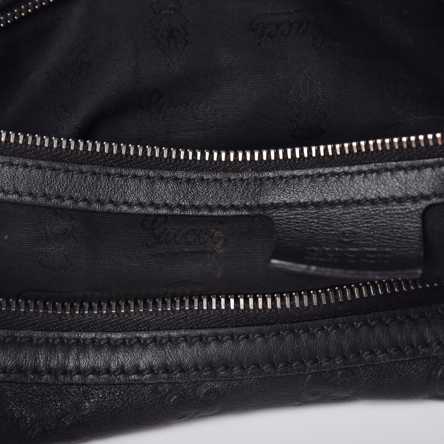 Guccissima Large GG Twins Hobo Black