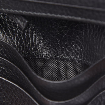 Gucci Pebbled Calfskin GG Marmont Card Case Black 7 of 10