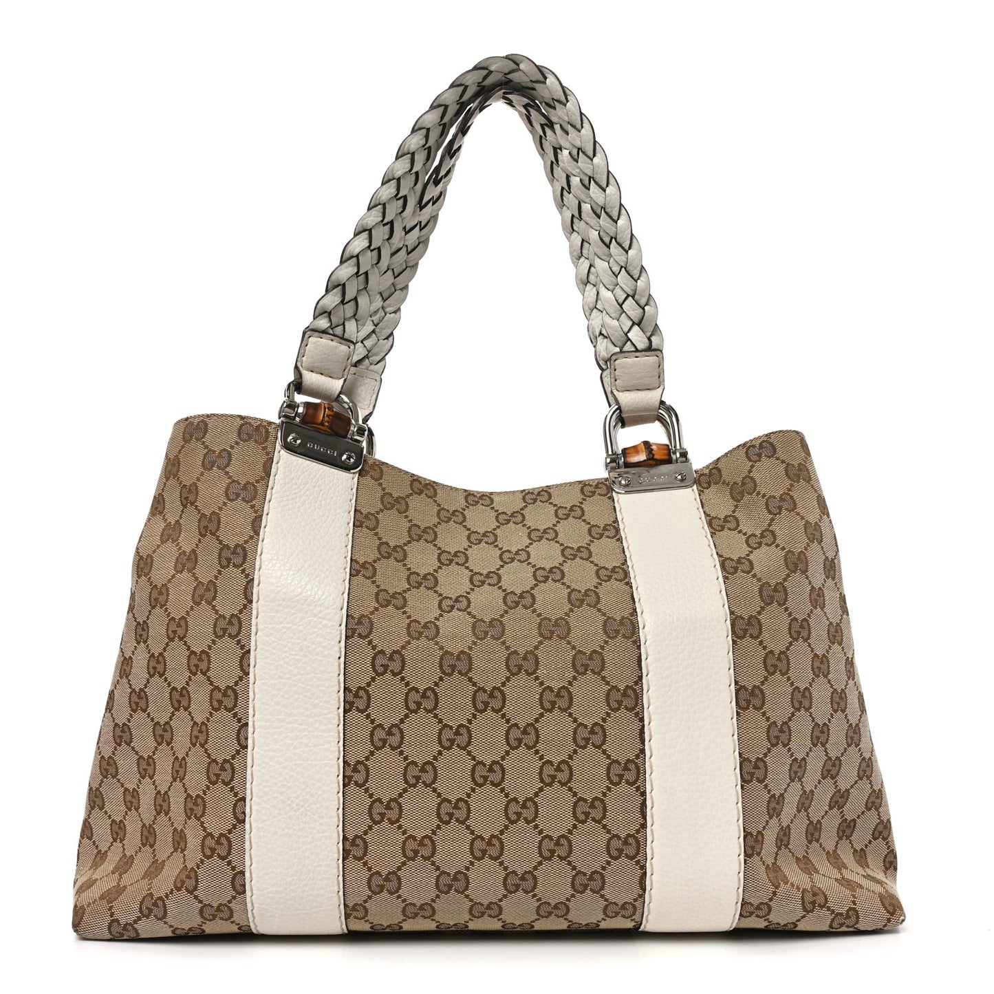 Monogram Medium Bamboo Bar Tote Off White