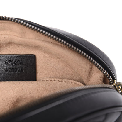 Gucci Calfskin Matelasse GG Marmont Belt Bag 75 30 Black 9 of 11
