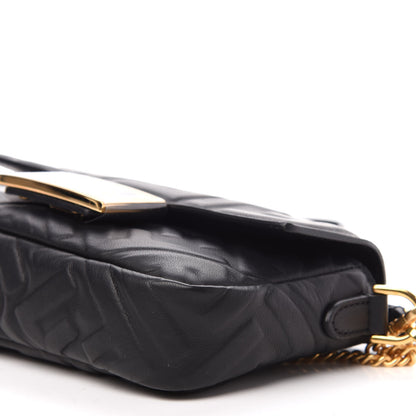Fendi Nappa FF 1974 Embossed Mini Baguette Black 7 of 11