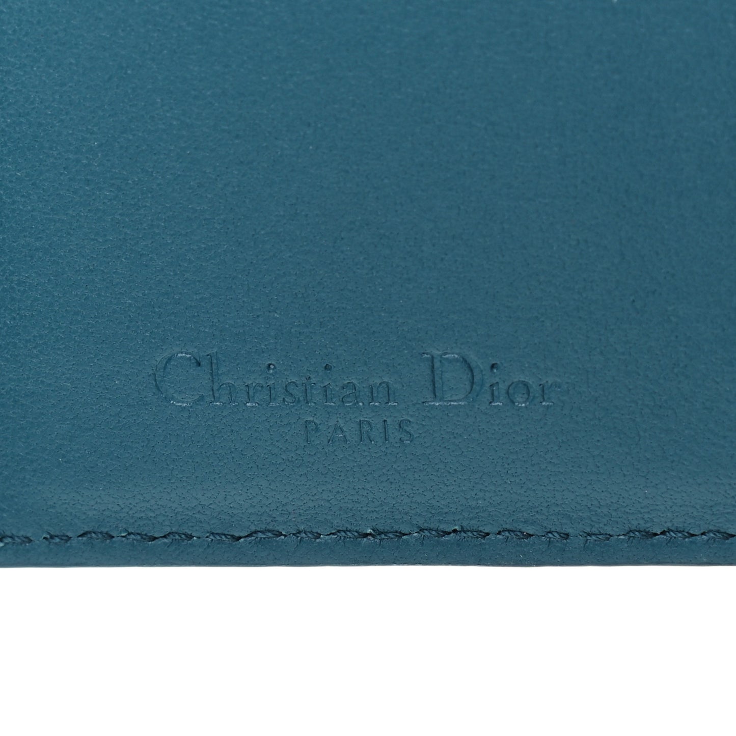 Lambskin Cannage Small Lady Dior Flap Card Holder Deep Ocean