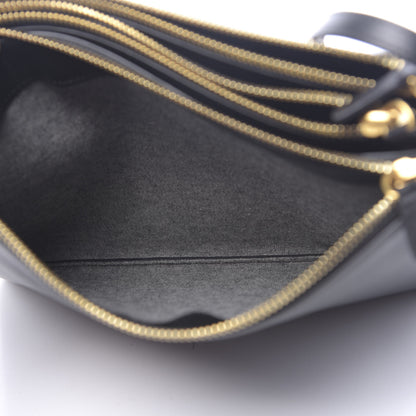 Celine Lambskin Large Trio Crossbody Bag Black 7 of 12