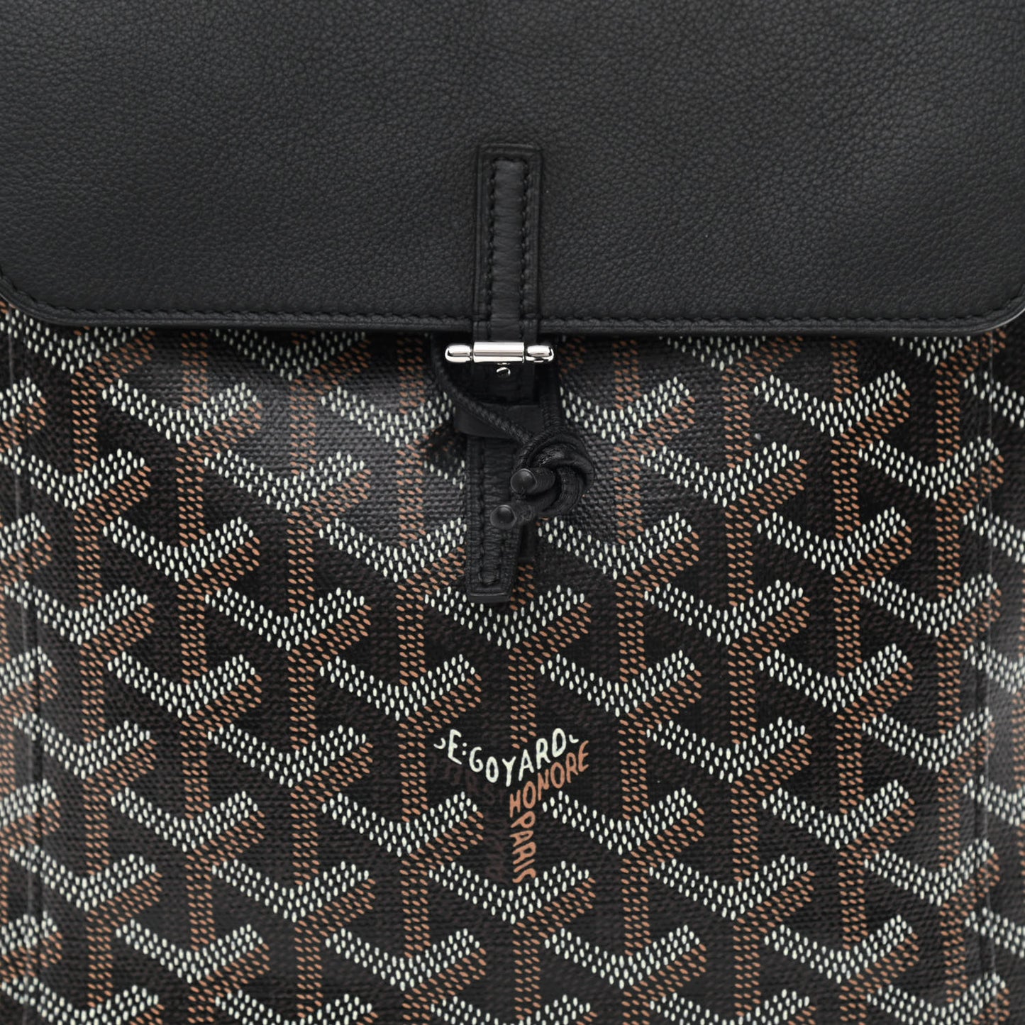 Goyardine Calfskin Mini Alpin Backpack Black