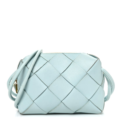 Bottega Veneta Lambskin Maxi Intrecciato Small Cassette Camera Bag Teal Washed 1 of 10