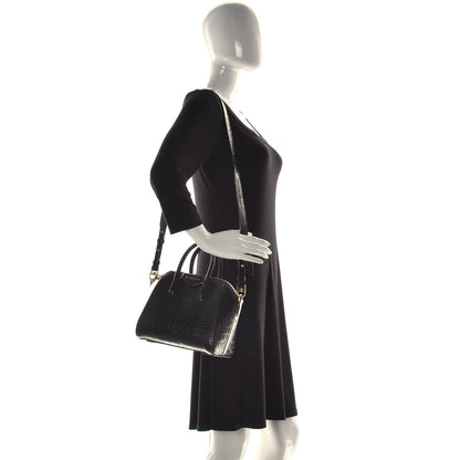 Givenchy Calfskin Crocodile Embossed Mini Antigona Black 2 of 9