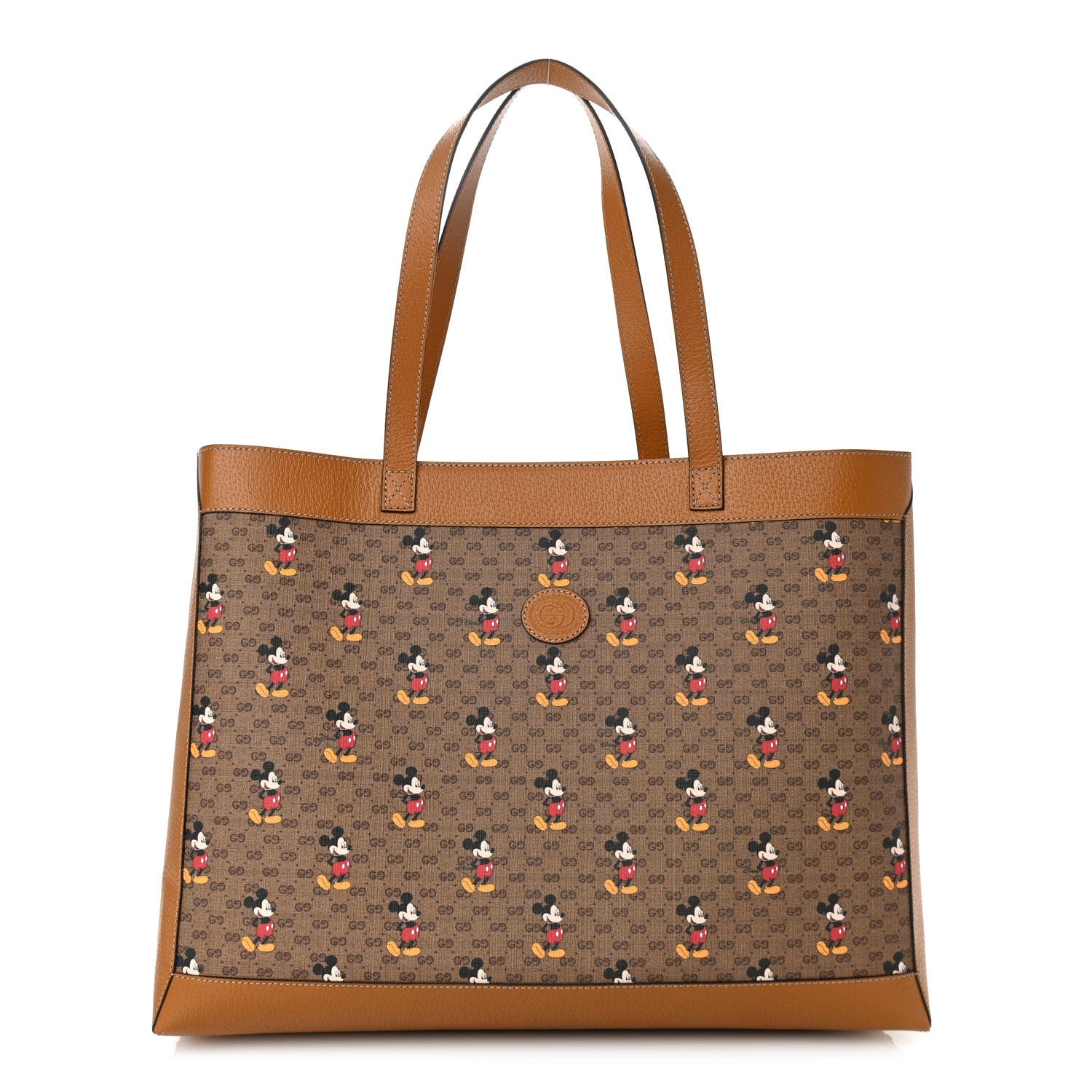 Gucci X DISNEY Mini Vintage GG Supreme Monogram Mickey Mouse Large Shopping Tote Beige Vintage Sun Oil 3 of 11