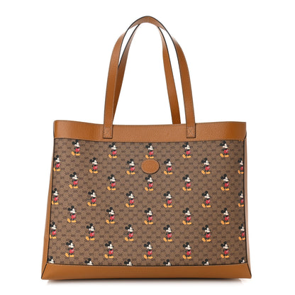 Gucci X DISNEY Mini Vintage GG Supreme Monogram Mickey Mouse Large Shopping Tote Beige Vintage Sun Oil 3 of 11
