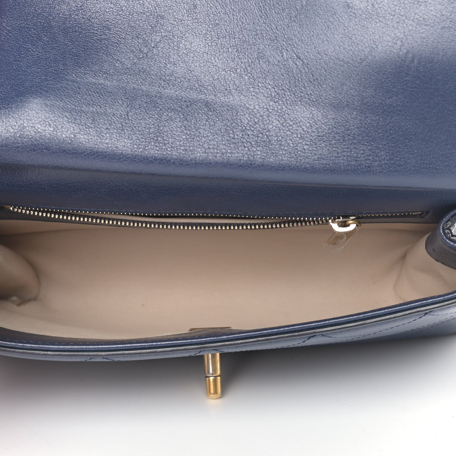 Chanel Lambskin Stitched Coco Luxe Medium Flap Blue 4 of 10