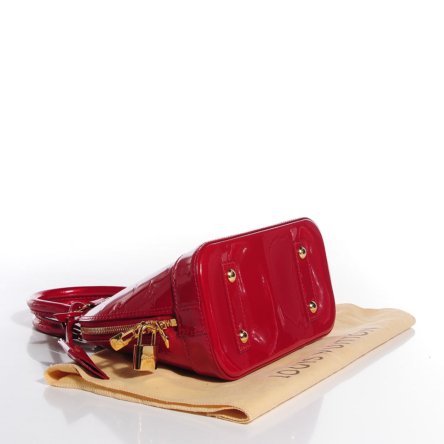 Louis Vuitton Vernis Alma BB Pomme D'Amour 4 of 8