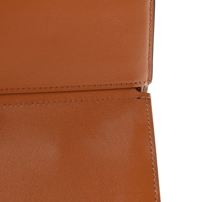 Celine Canvas Triomphe Lambskin Folded Compact Wallet Tan 9 of 10