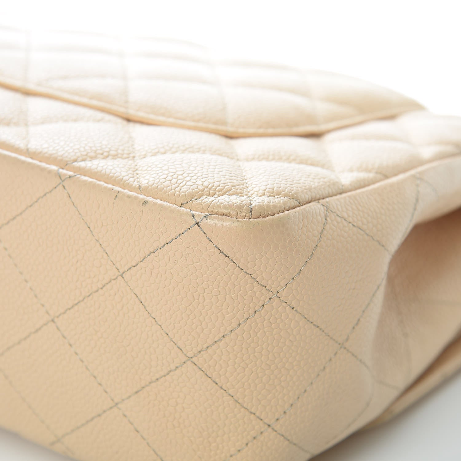 Chanel Caviar Quilted Jumbo Double Flap Beige Clair 17 of 19