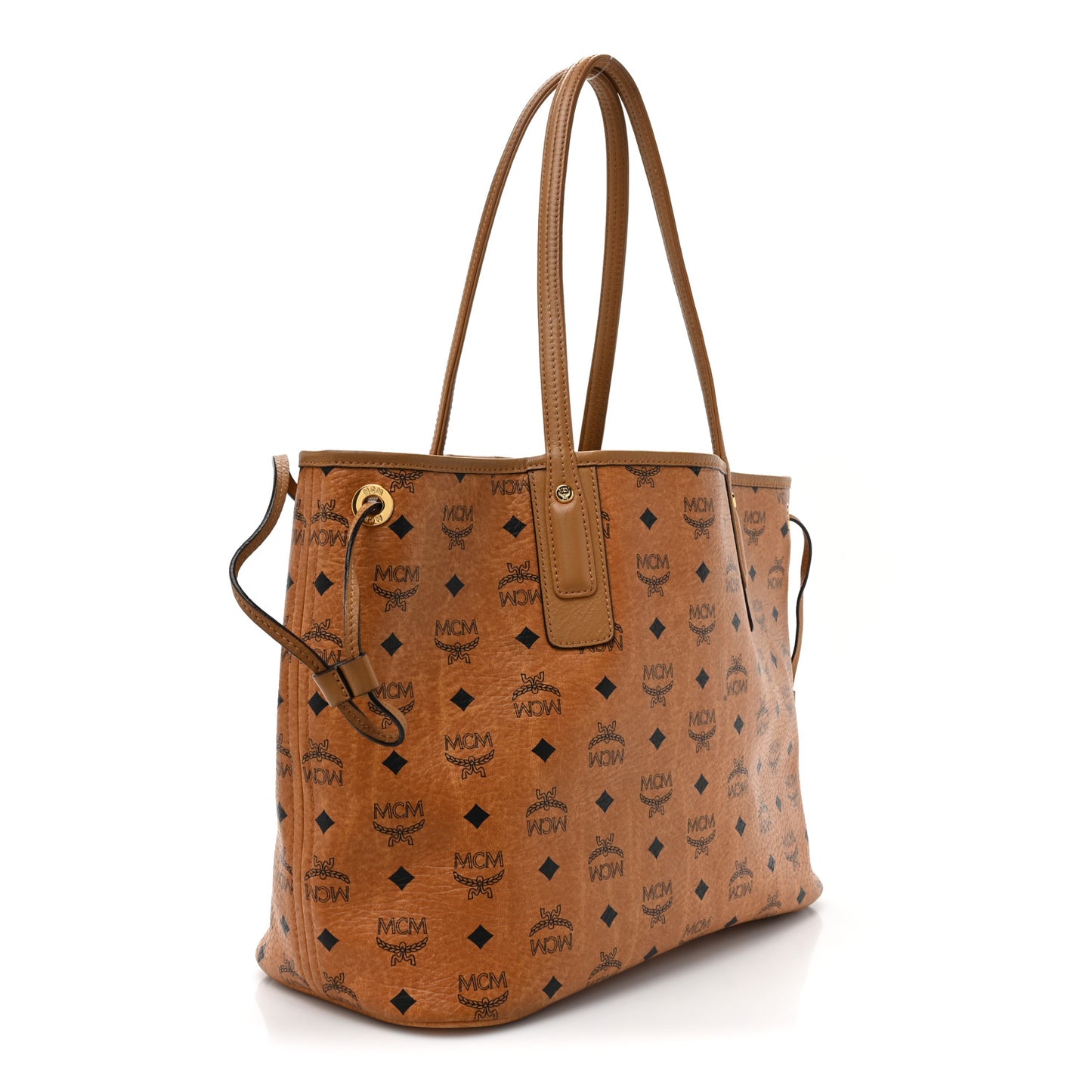 Visetos Medium Liz Reversible Shopper Tote Cognac