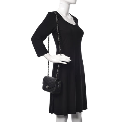 Chanel Caviar Chevron Quilted Small Single Flap Black 2 of 11