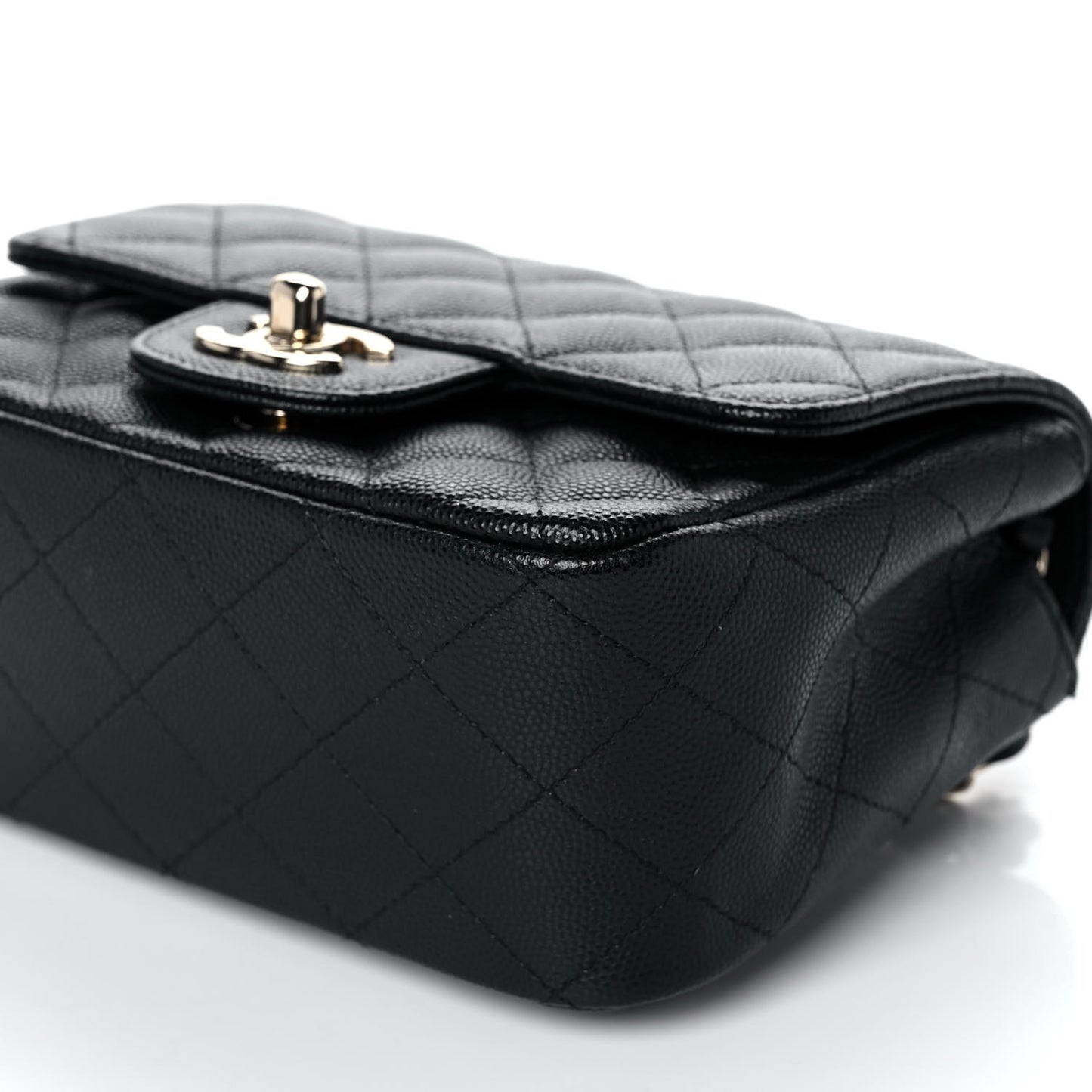 Caviar Quilted Mini Square Flap Black