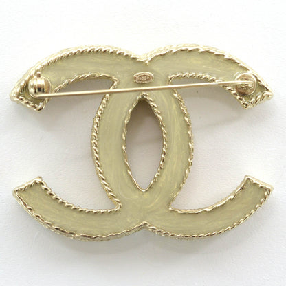 Chanel Swarovski Crystal Large CC Brooch Gold 3 of 5