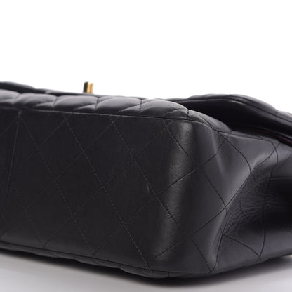 Chanel Lambskin Quilted Jumbo Double Flap Black 7 of 9