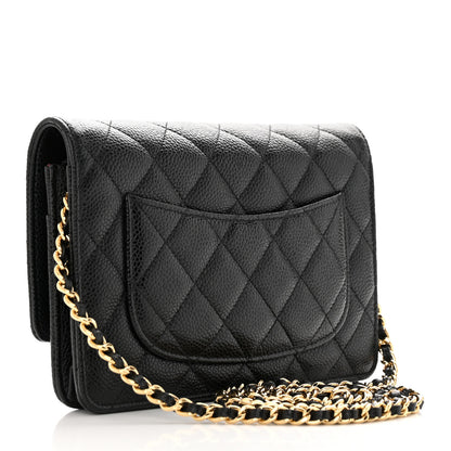 Chanel Caviar Quilted Wallet on Chain WOC Black 3 of 14