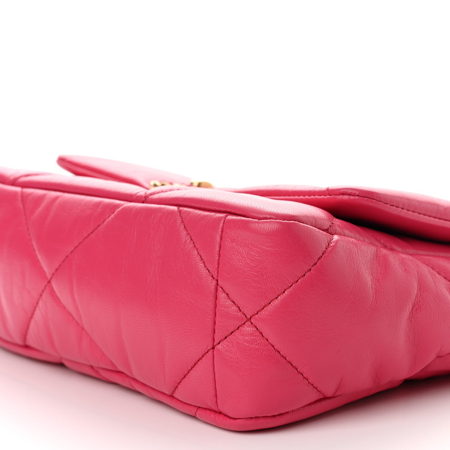 Goatskin Quilted Medium Chanel 19 Flap Dark Pink