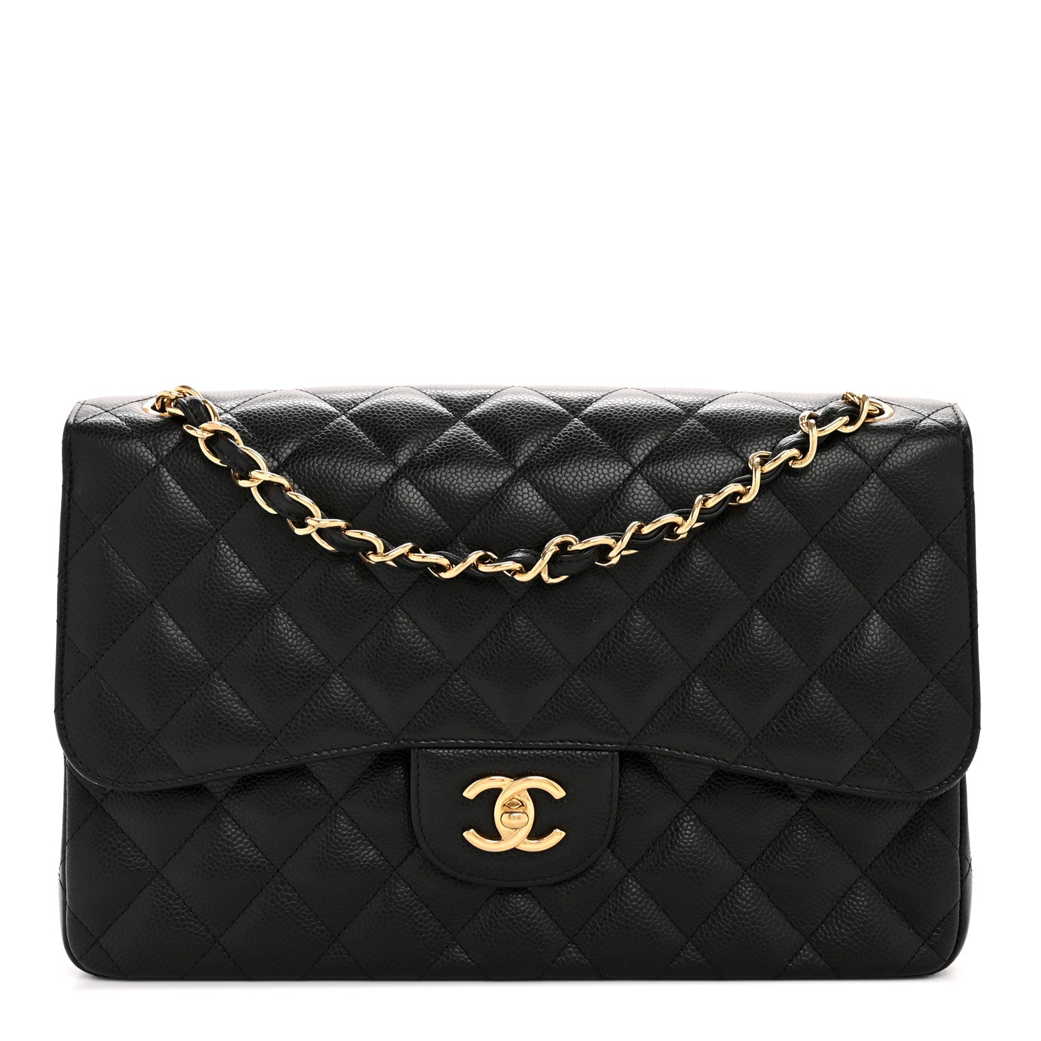 Chanel Caviar Quilted Jumbo Double Flap Black 1 of 14