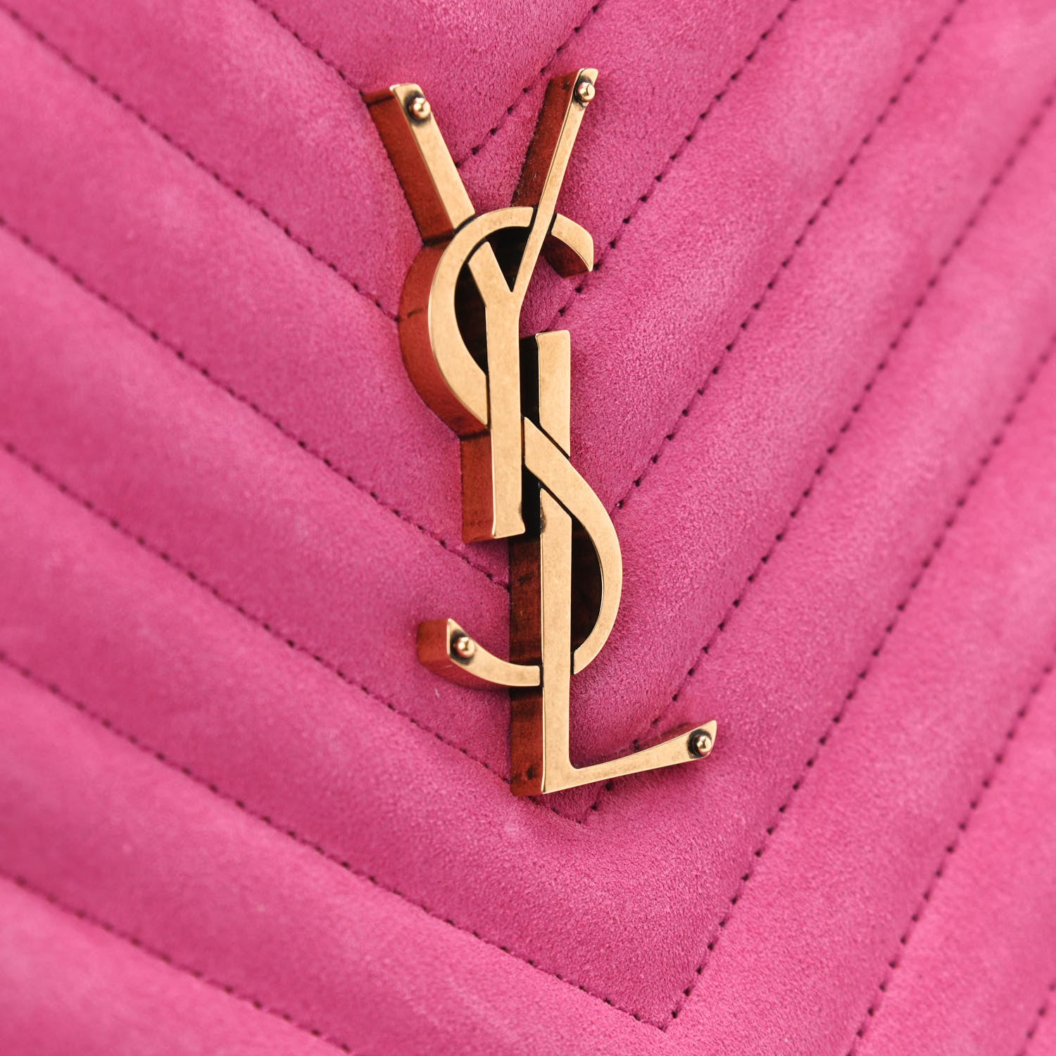 Saint Laurent Suede Matelasse Monogram Lou Camera Bag Rose 11 of 11