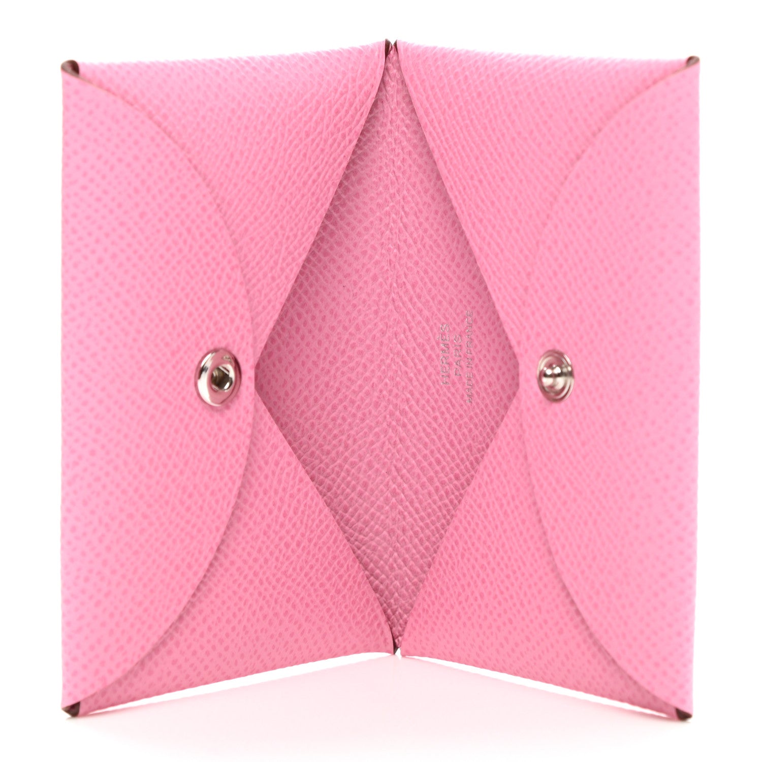 Hermes Epsom Calvi Card Case 5P Pink 5 of 8