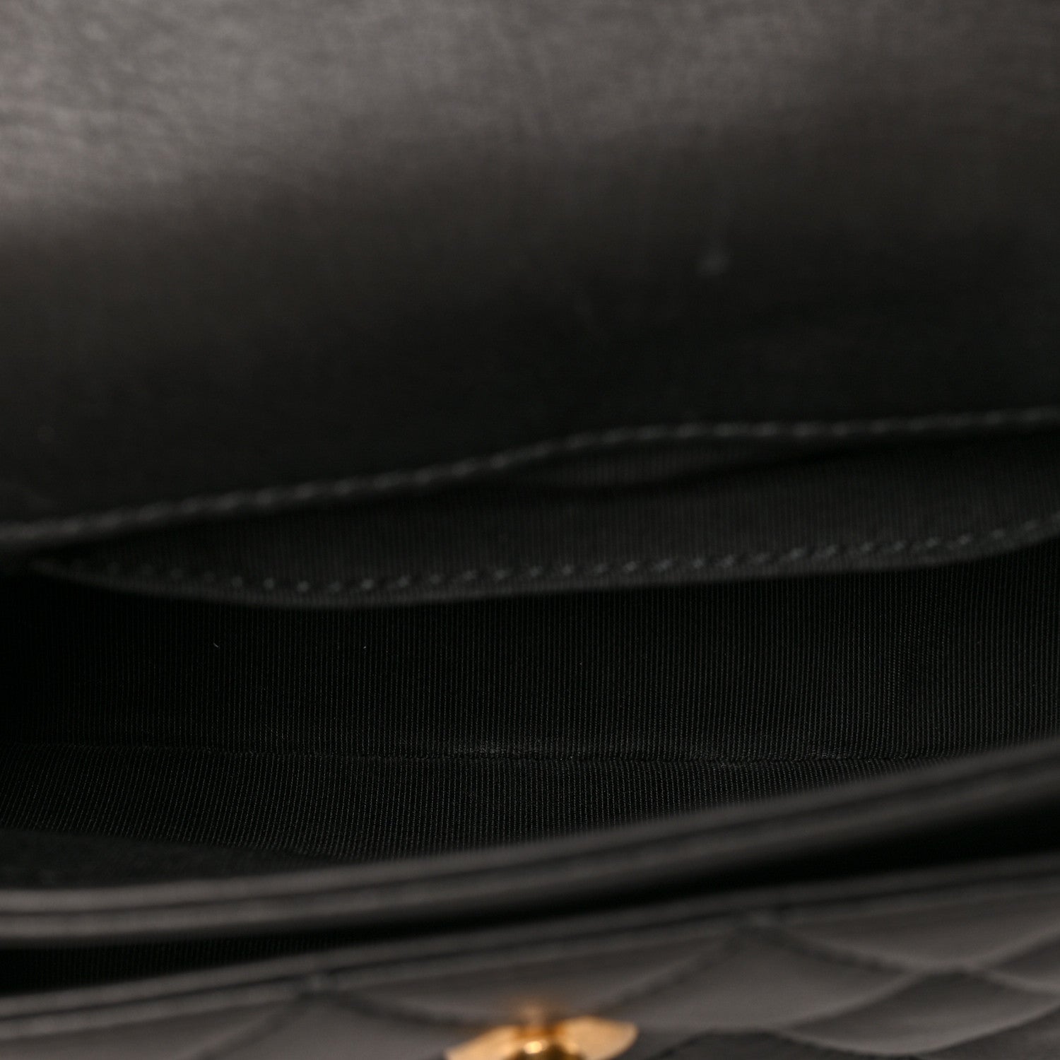 Chanel Calfskin Quilted Top Handle Flap Black 5 of 9