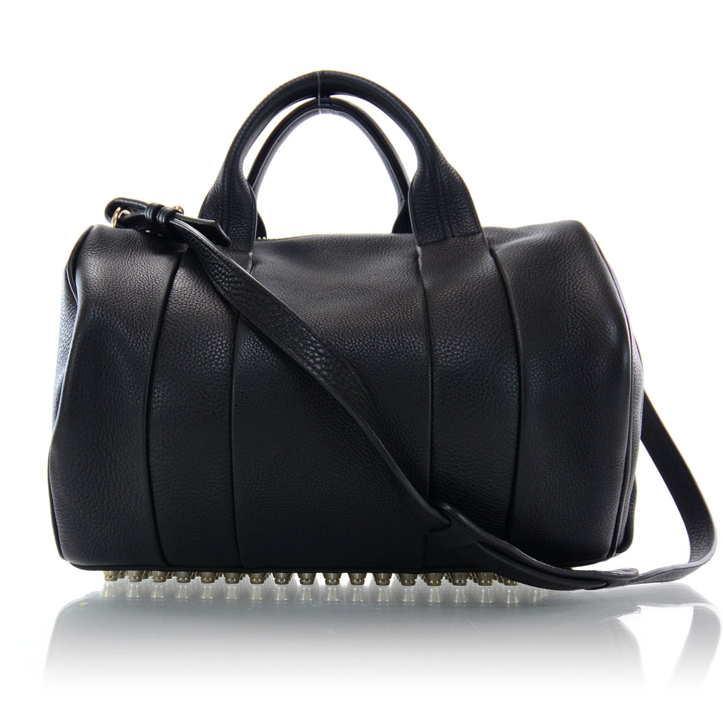 Leather Rocco w Light Gold Hardware Black