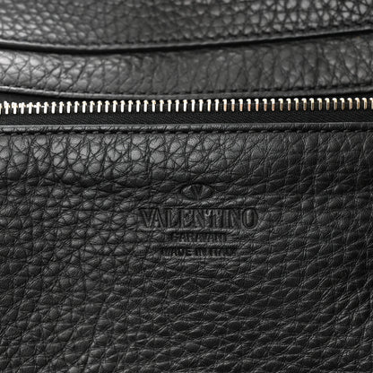 Valentino Garavani Pebbled Calfskin Medium Rockstud Tote Black 6 of 9