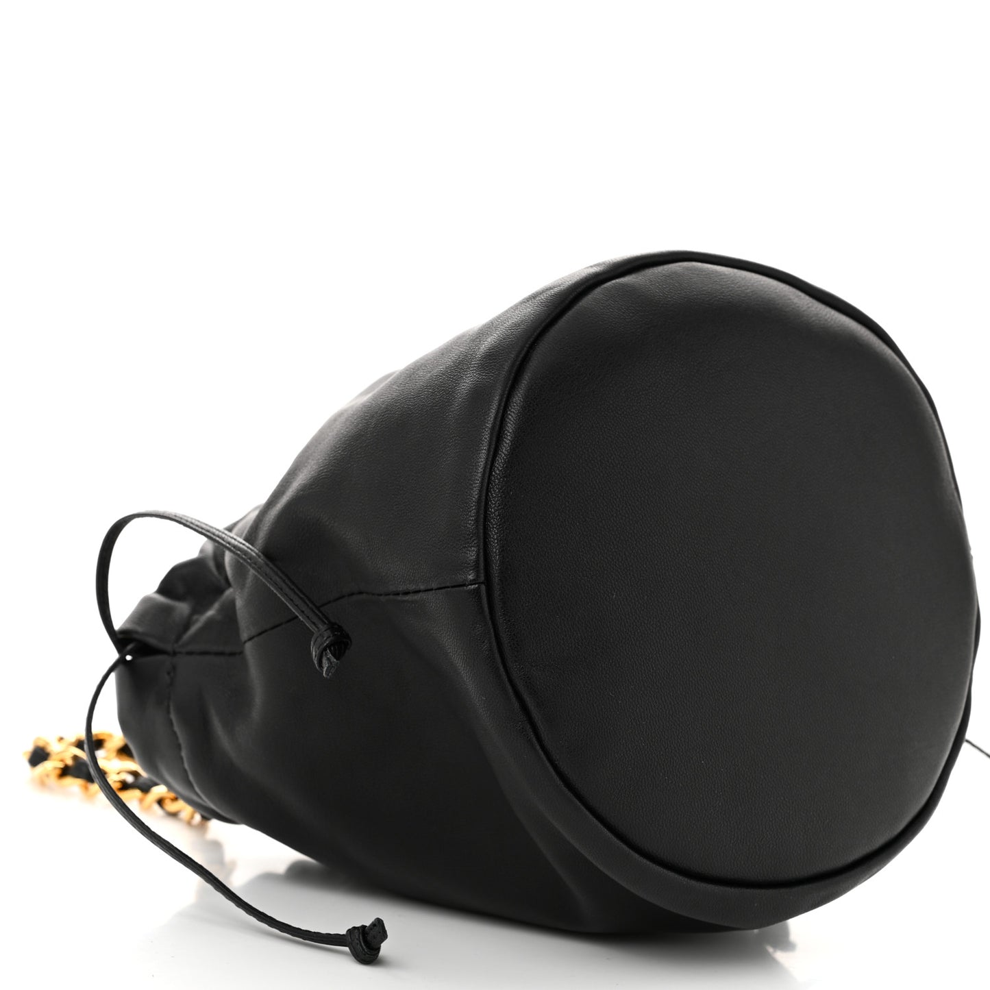 Smooth Calfskin Aria Bucket Bag Black