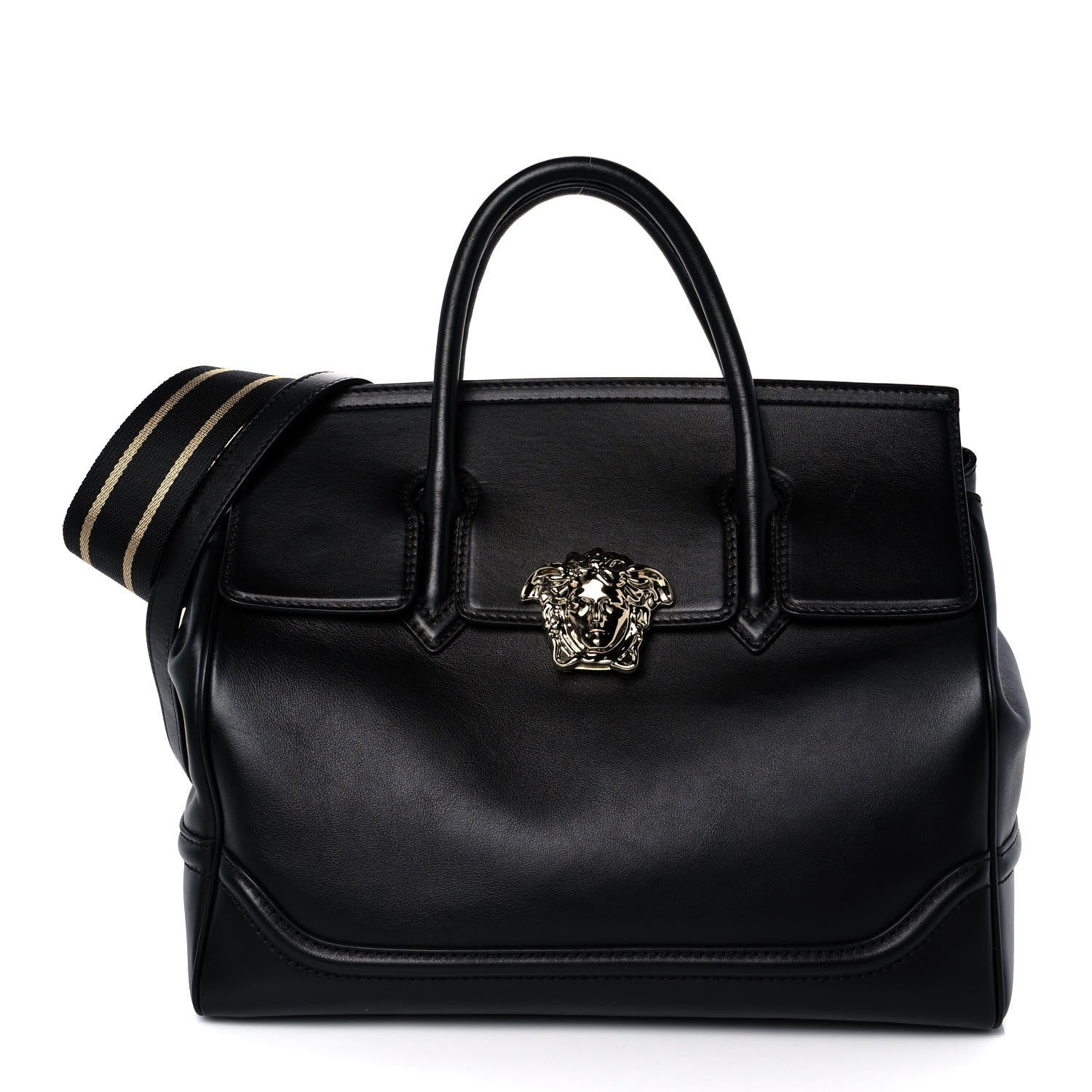 Versace Calfskin Medium Palazzo Empire Bag Black 1 of 14