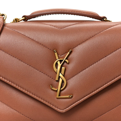 Saint Laurent Lambskin Chevron Quilted Small Loulou Hortensia 12 of 14