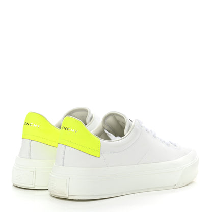 Givenchy Calfskin Womens Urban Street Sneakers 38 White Neon Yellow 4 of 8