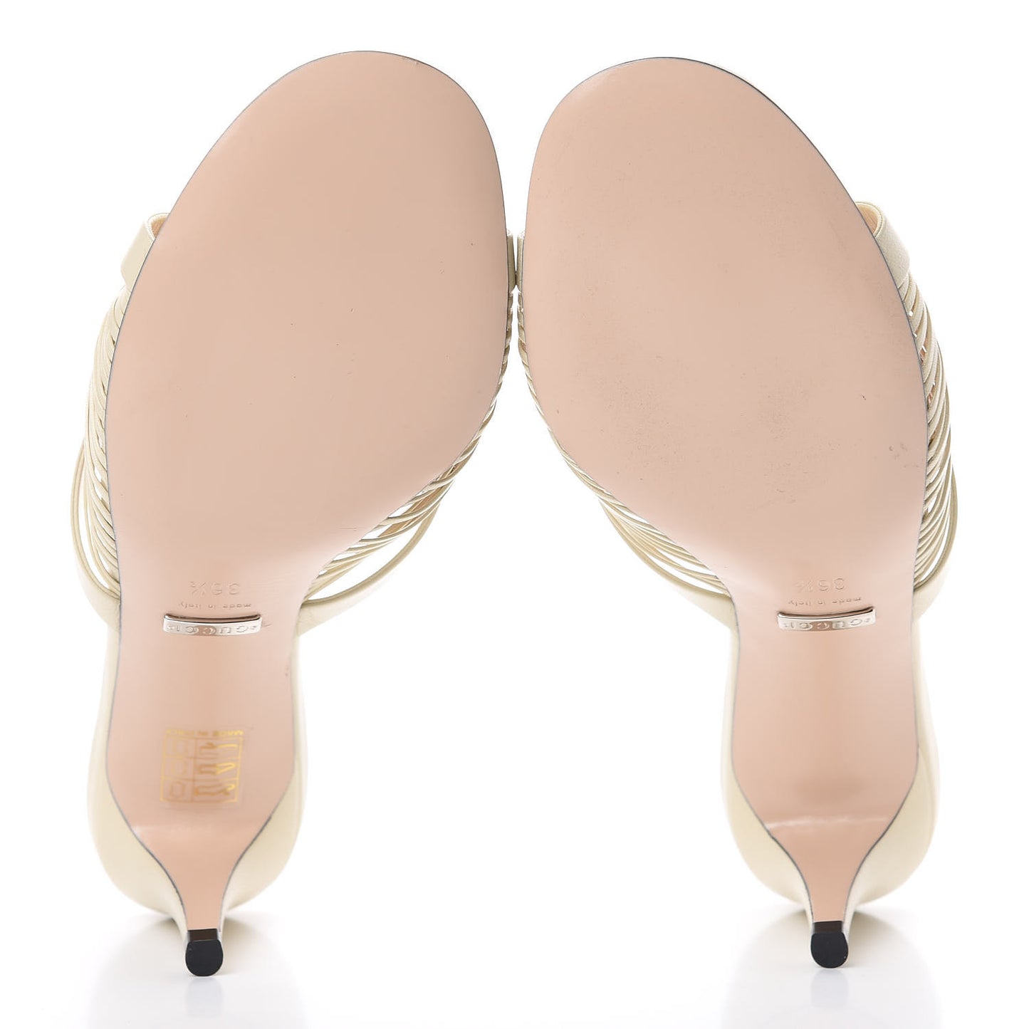 Malaga Kid Crawford Knot Mid Heel Slides 36.5 Vintage White