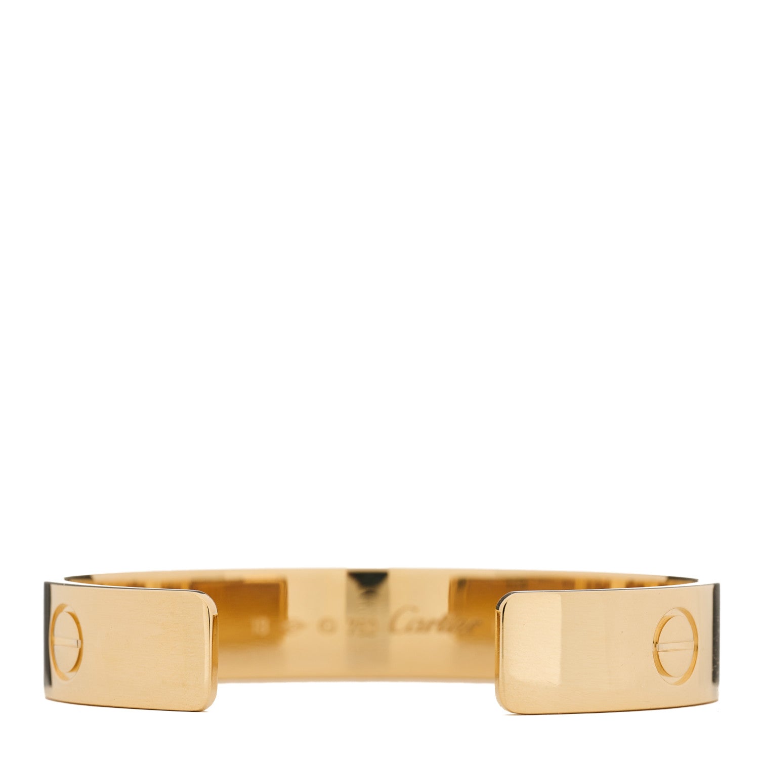 Cartier 18K Yellow Gold 11mm LOVE Cuff Bracelet 18 2 of 3