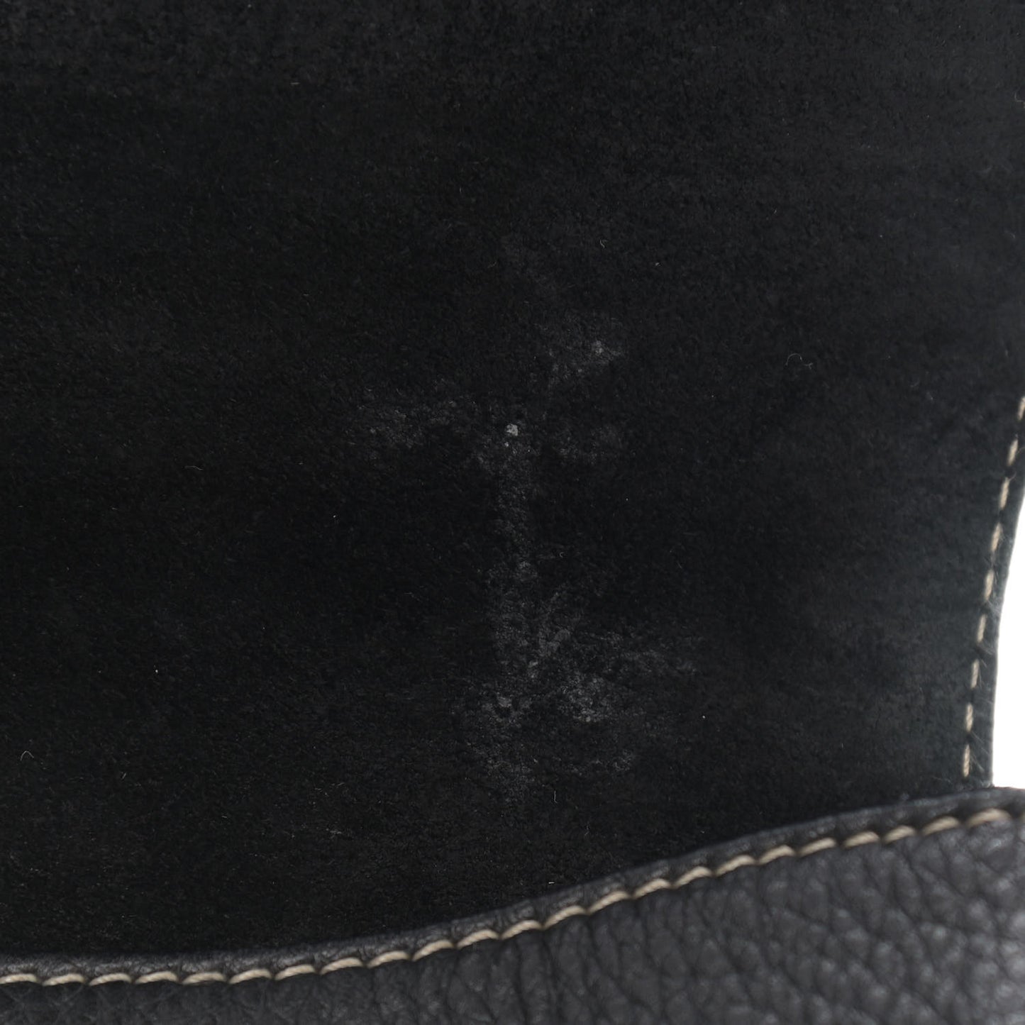 Grained Calfskin Double Saddle Bag Black