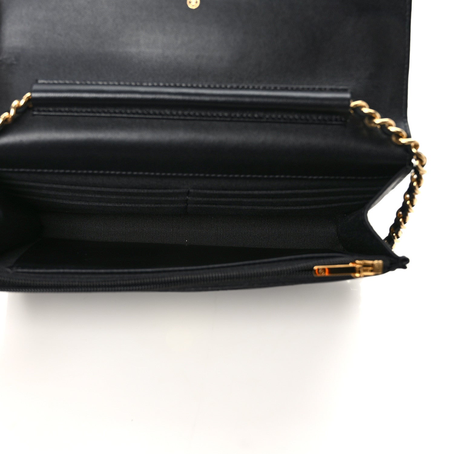 Chanel Lambskin Quilted Enamel Coco Casino Wallet On Chain WOC Black 5 of 11