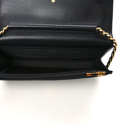 Chanel Lambskin Quilted Enamel Coco Casino Wallet On Chain WOC Black 5 of 11
