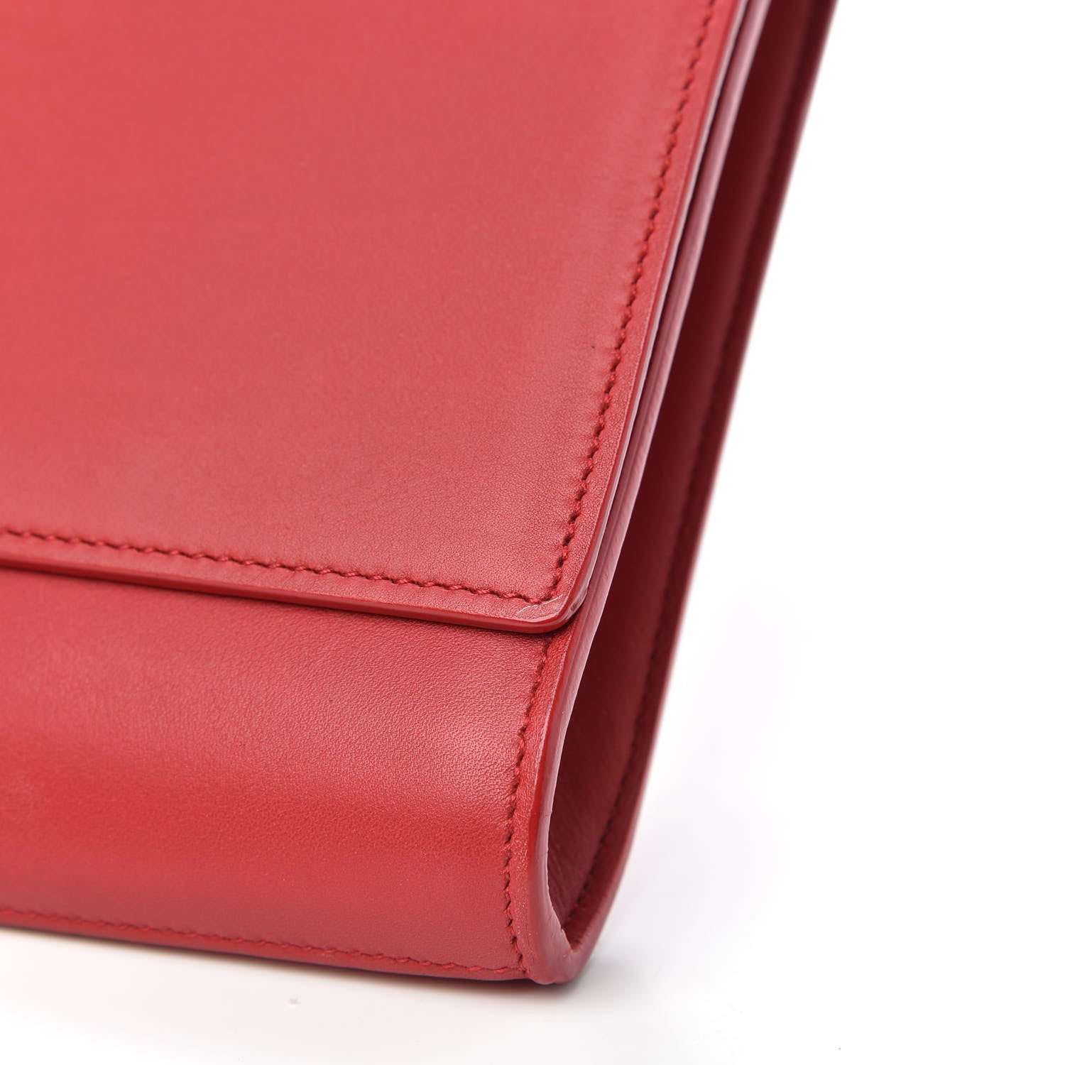 Saint Laurent Calfskin Classic Y Ligne Clutch Red 9 of 13