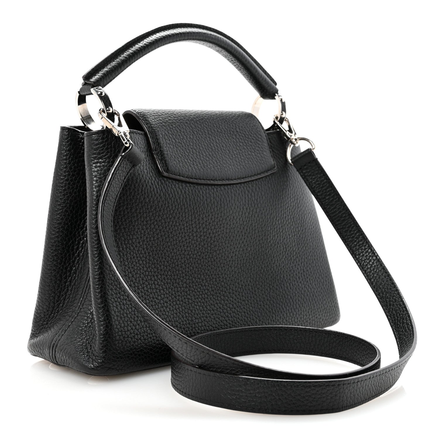 Louis Vuitton Taurillon Capucines BB Black 2 of 8