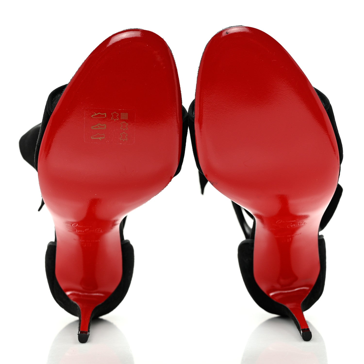 Christian Louboutin Veau Velours Silk Bow Torrida Alta 100 Sandals 39 Black 5 of 9