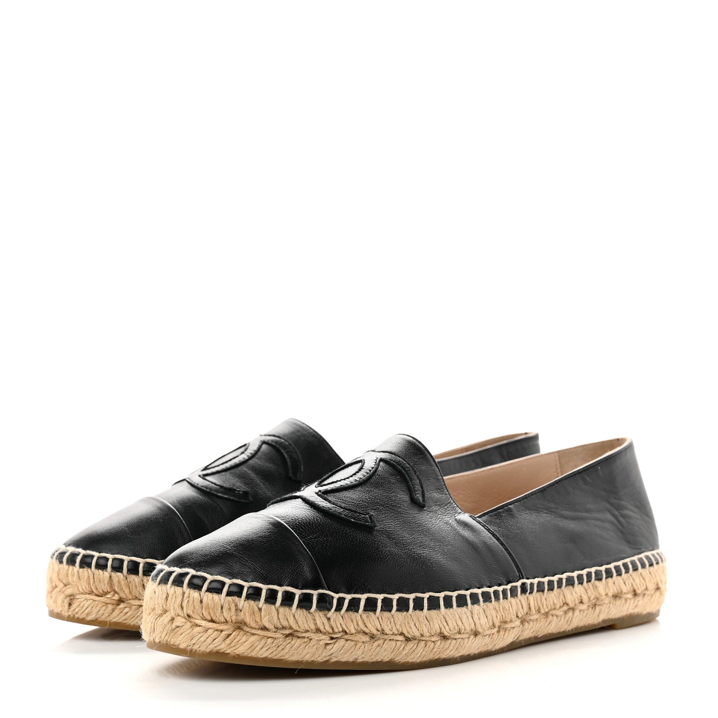 Lambskin CC Espadrilles 39 Black