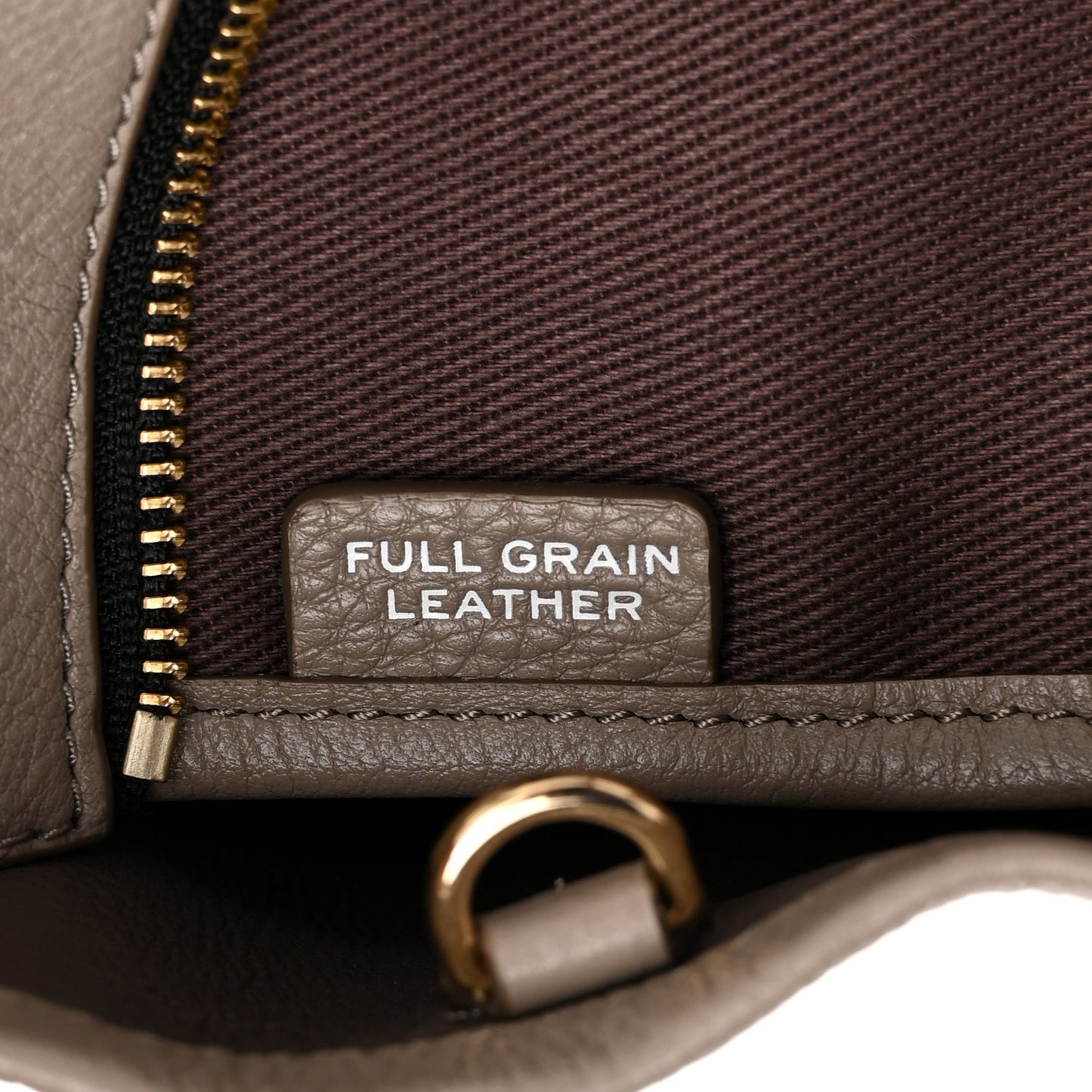 Grained Calfskin Small The Tote Bag Taupe