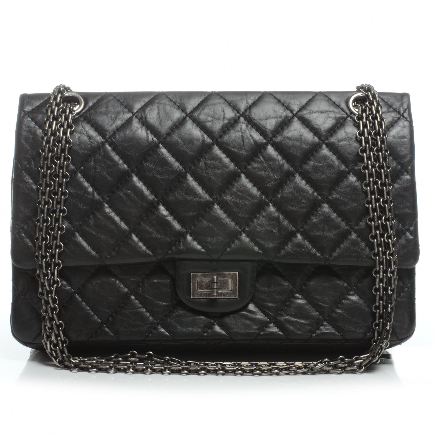 Chanel Aged Calfskin Quilted 2.55 Reissue 226 Flap Black 1 of 9