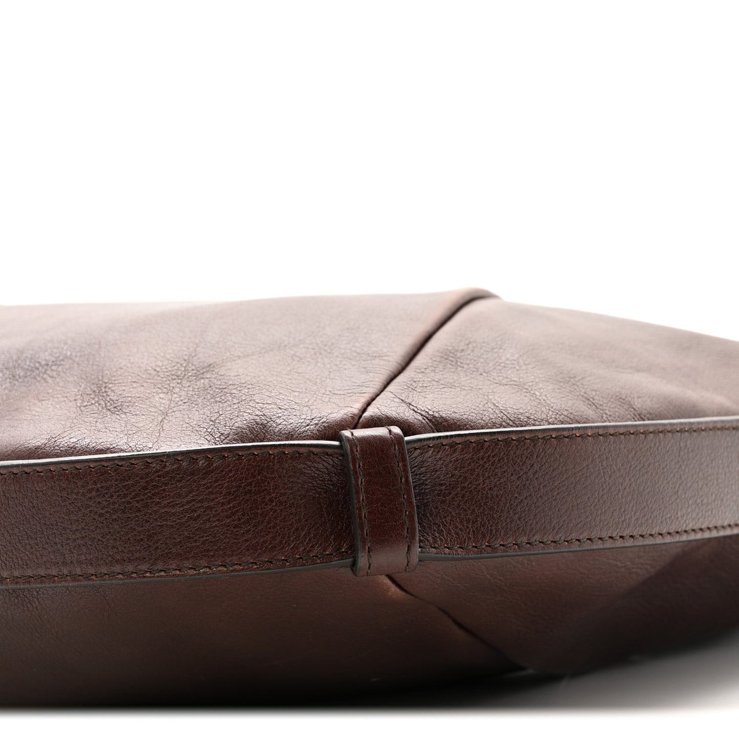 Buffalo Leather Medium Mombasa Horn Bag Brown