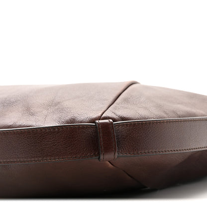 Saint Laurent Buffalo Leather Medium Mombasa Horn Bag Brown 9 of 12